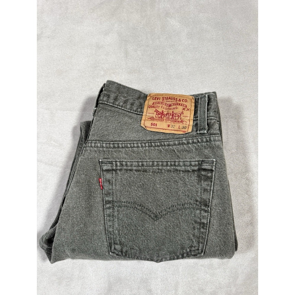 Vintage 90s Levis 501xx Jeans Size 32x30 (Fit 30x27) Green MADE IN USA